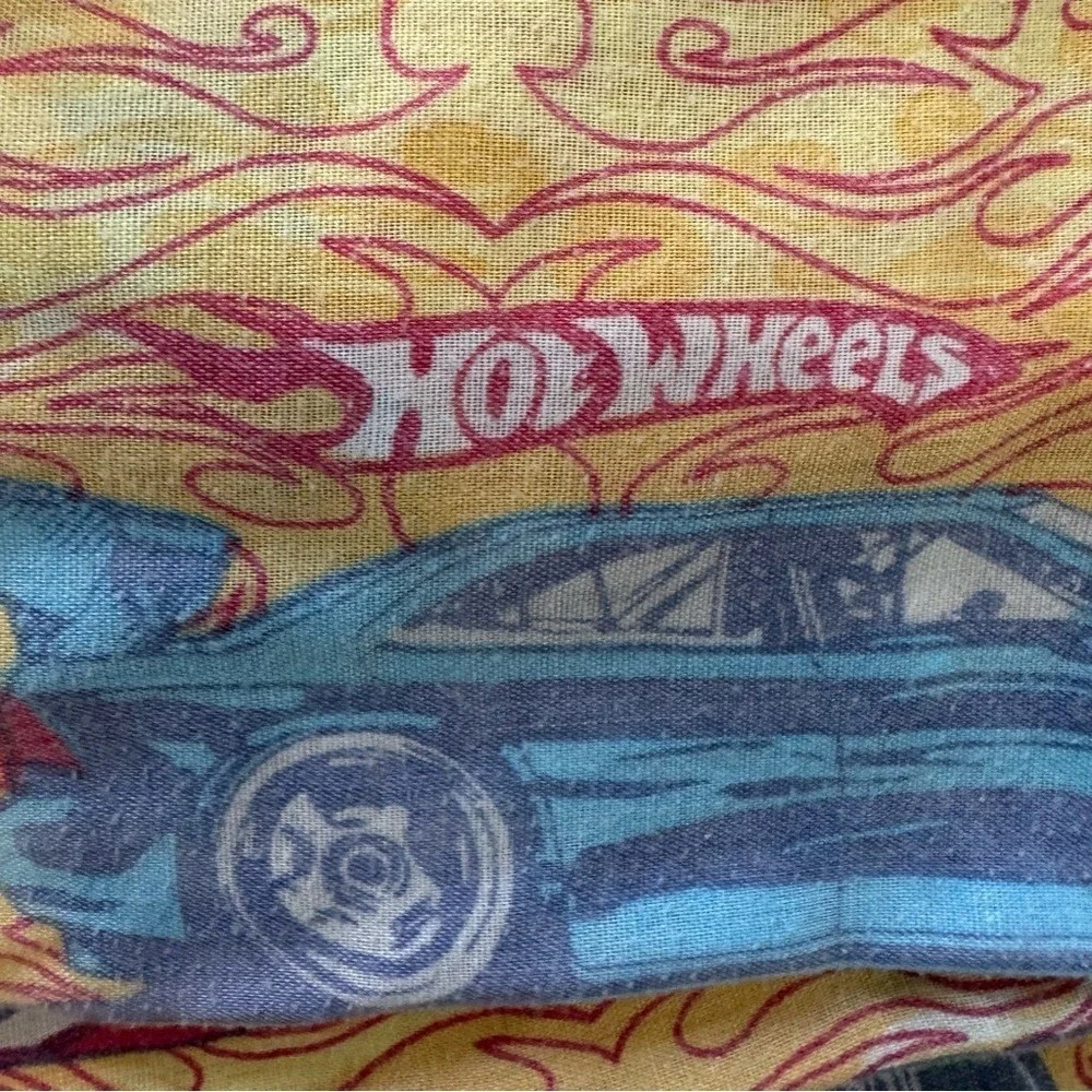 Hot Wheels Flat Sheet Yellow Flames Car Kid Automobile Play Bedroom Twin Linens
